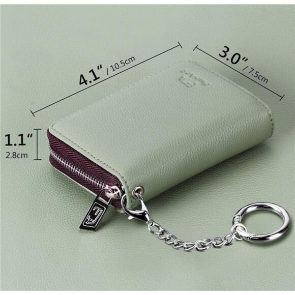 Credit Card Wallet, Zipper Card Cases RFID Blocking, Wallet, Compact Size - Picture 6 of 7